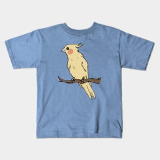 Perched Cockatiel Kids T-Shirt